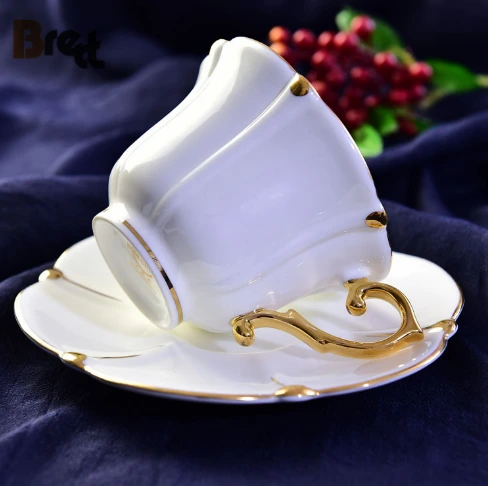   THE WEDDING ティーカップ&ソーサーセット Chinabrett -Royal Luxury Gold Edge Bone China Wedding Favors