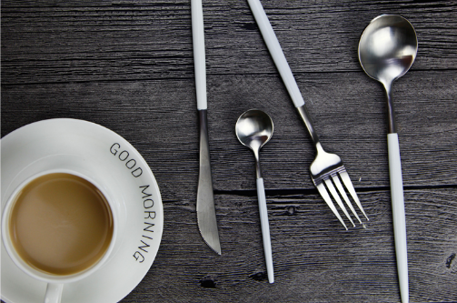 Chinabrett - geedziĝo platware aro oraj tranĉaĵoj 4pcs aro neoksidebla ŝtalo neoksidebla ŝtala ora tuko 10