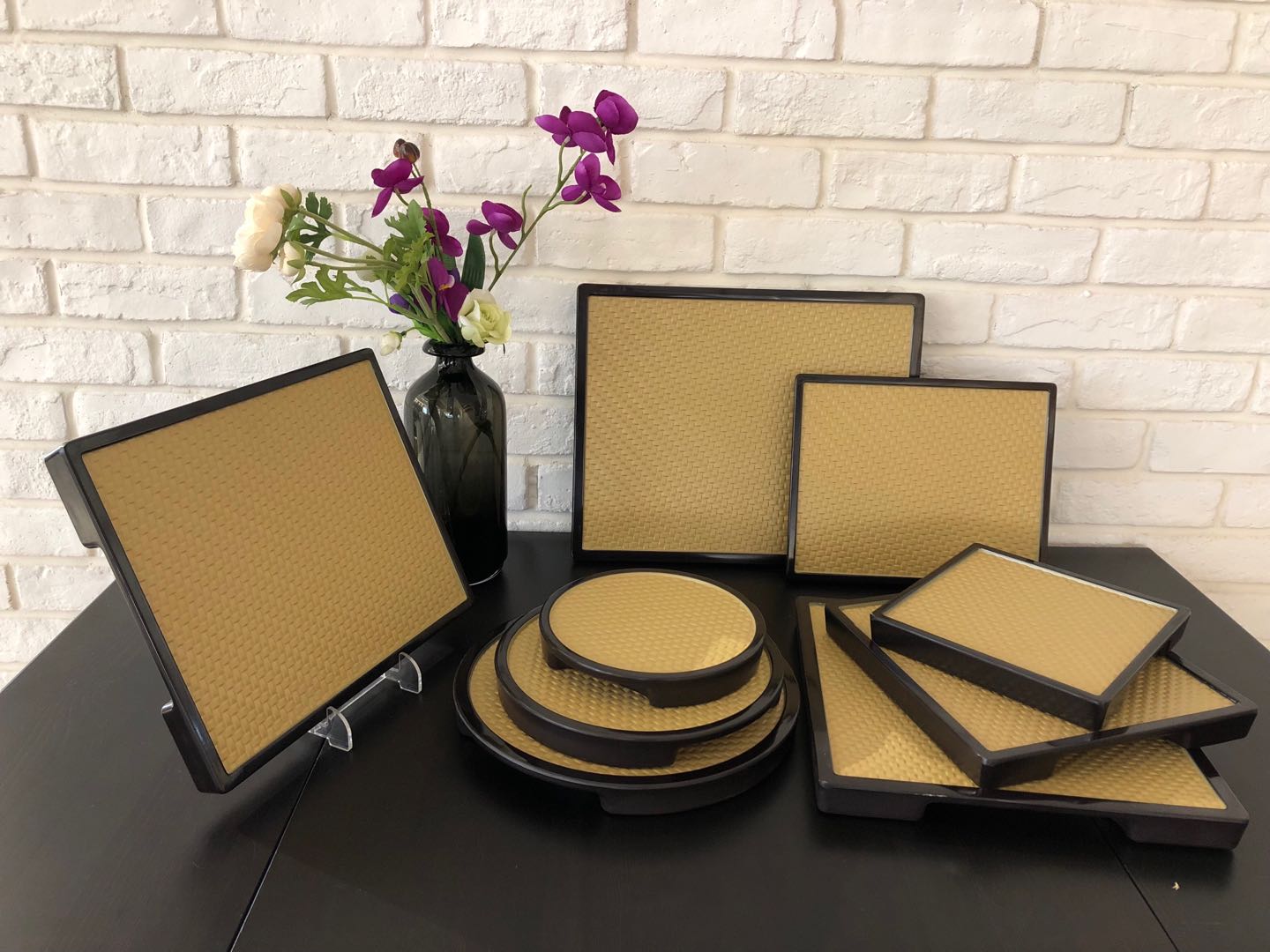 Used modern restaurant 100% melamine unbreakable dinnerware set 11