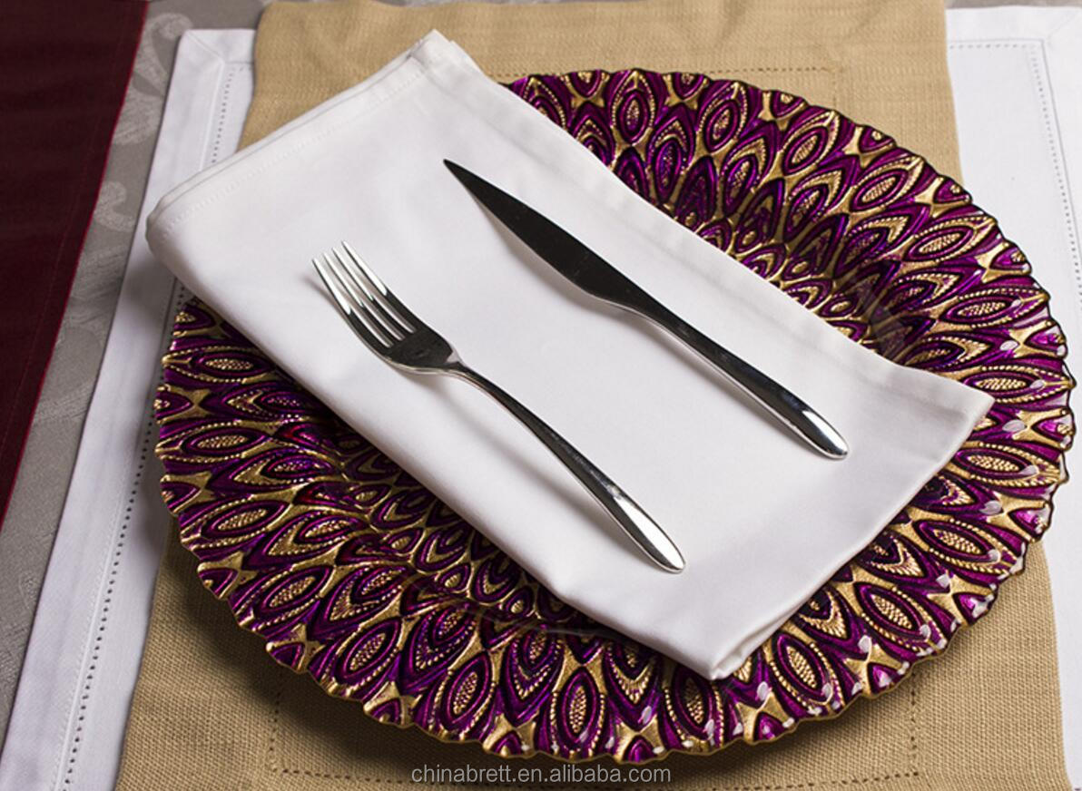 Guangzhou Tableware 33cm Ora Vitra Ŝargilo -Plato por Geedziĝa Festo 14