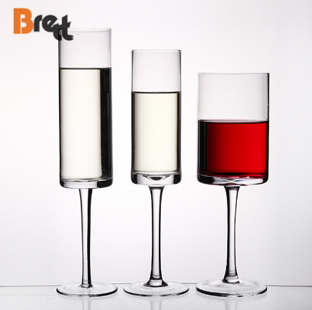 Guangzhou Hochzeit Glasswarenmarken Kristall Gold Rim Weinglas Stammware 2