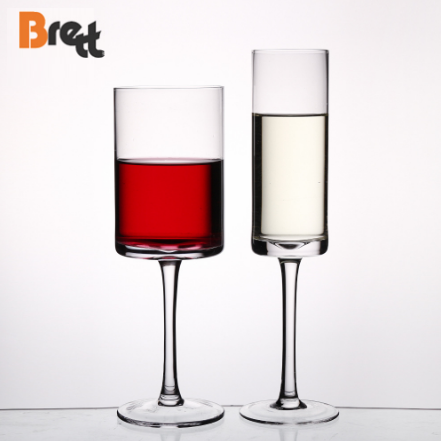 Guangzhou Hochzeit Glasswarenmarken Kristall Gold Rim Weinglas Stammware 7