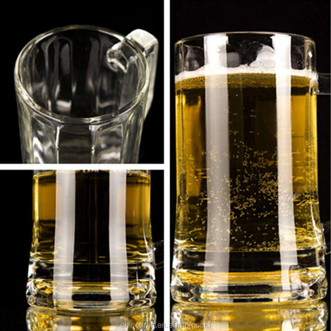 Chinabrett - kristala vitra fabrikado 340ml germana biero -vitro kun tenilo akvo/suko/biero glaso 18