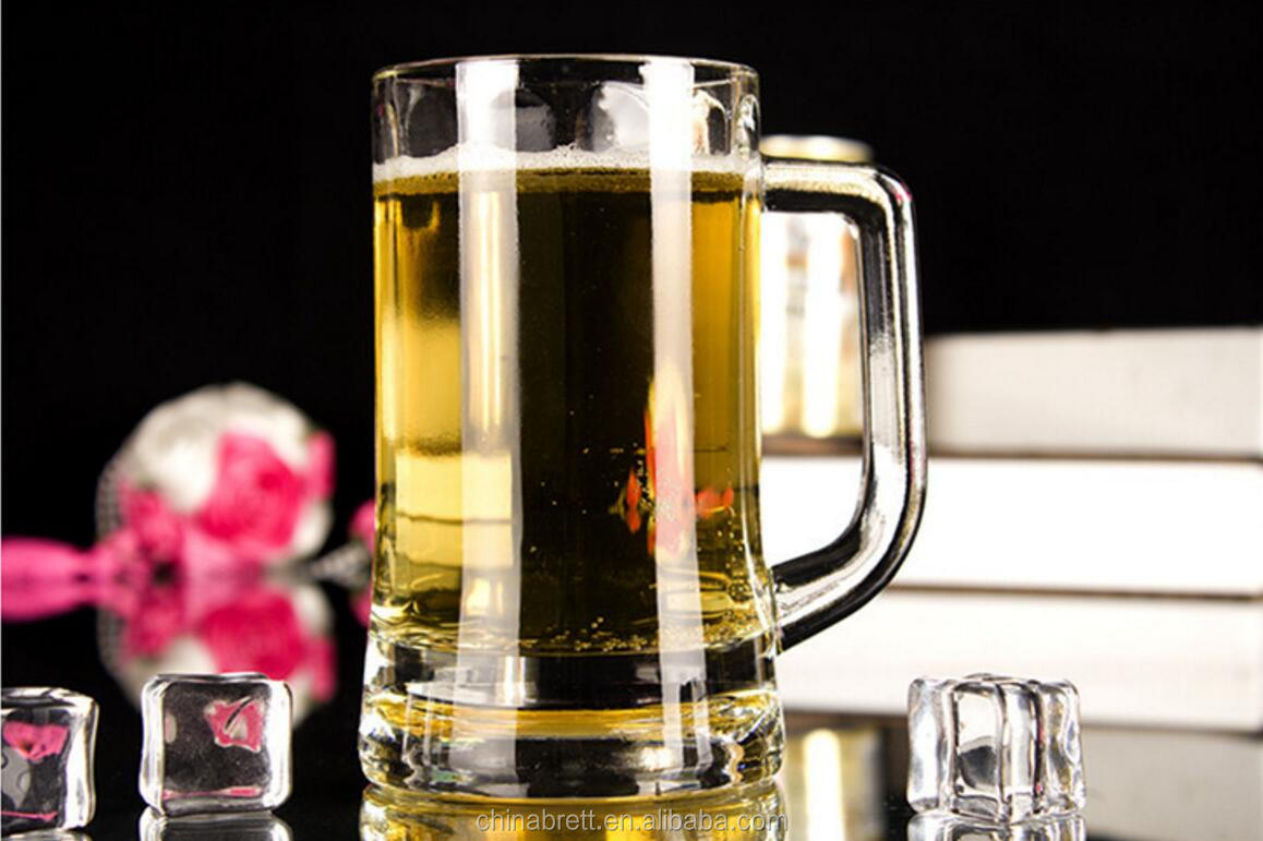 Chinabrett - kristala vitra fabrikado 340ml germana biero -vitro kun tenilo akvo/suko/biero glaso 10