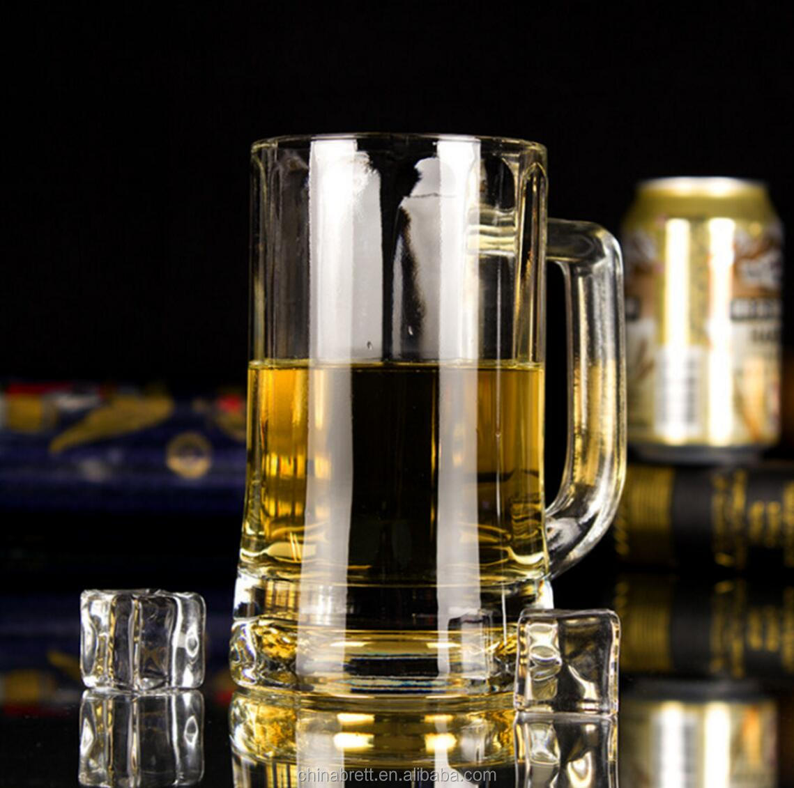 Chinabrett - kristala vitra fabrikado 340ml germana biero -vitro kun tenilo akvo/suko/biero glaso 12