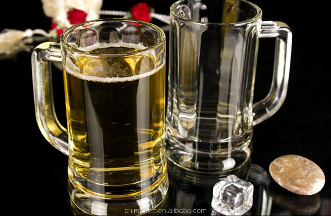 Chinabrett - kristala vitra fabrikado 340ml germana biero -vitro kun tenilo akvo/suko/biero glaso 16