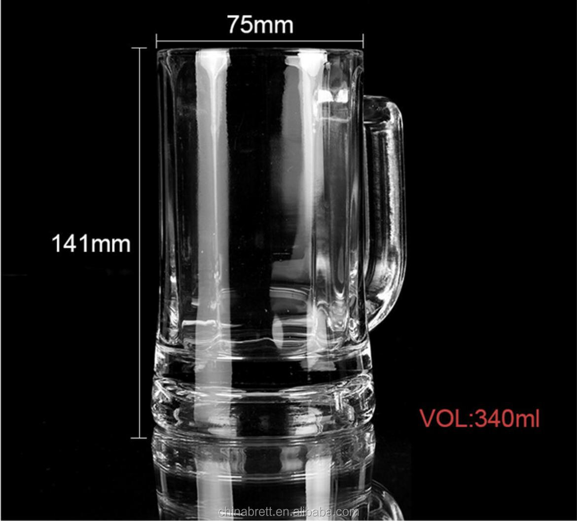 Chinabrett - kristala vitra fabrikado 340ml germana biero -vitro kun tenilo akvo/suko/biero glaso 14