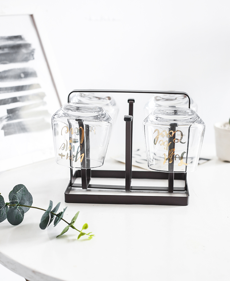 Chinabrett - Amazon -Kafo -Pokalo Akva Vitra Mug Metala Stokado -Rack -Bufeto/Kuireja Akcesoraĵo 8