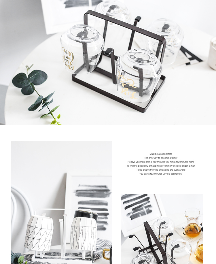 Chinabrett - Amazon -Kafo -Pokalo Akva Vitra Mug Metala Stokado -Rack -Bufeto/Kuireja Akcesoraĵo 12