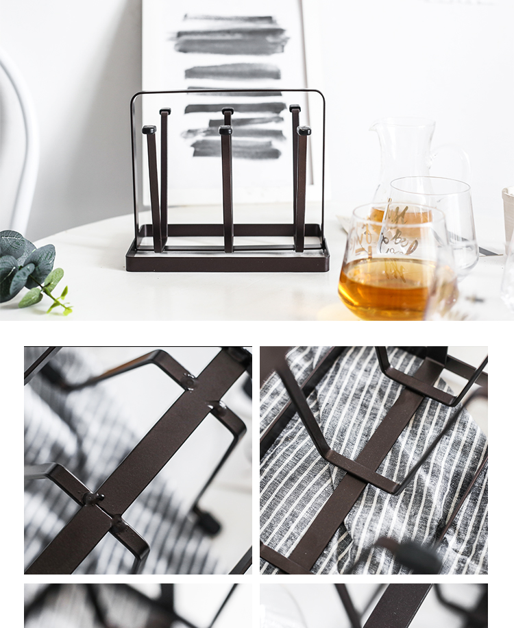 Chinabrett - Amazon -Kafo -Pokalo Akva Vitra Mug Metala Stokado -Rack -Bufeto/Kuireja Akcesoraĵo 10