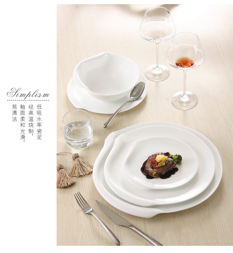 Benutzerdefinierte englische Stil Polen Porzellan -Geschirr Set Mikrowellen -Safe -Teller 23