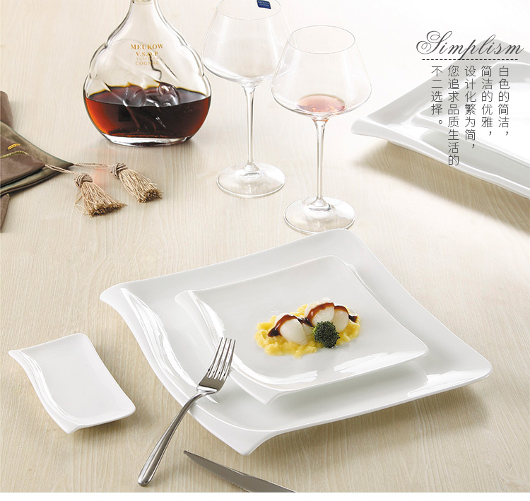 Benutzerdefinierte englische Stil Polen Porzellan -Geschirr Set Mikrowellen -Safe -Teller 9