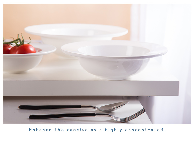 Hatformet porcelænsrunde dyb plade til restaurant 18