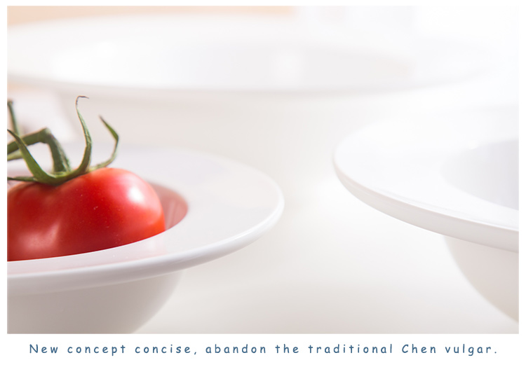 Hatformet porcelænsrunde dyb plade til restaurant 20