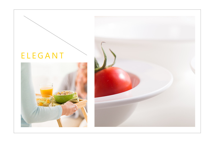 Hatformet porcelænsrunde dyb plade til restaurant 10