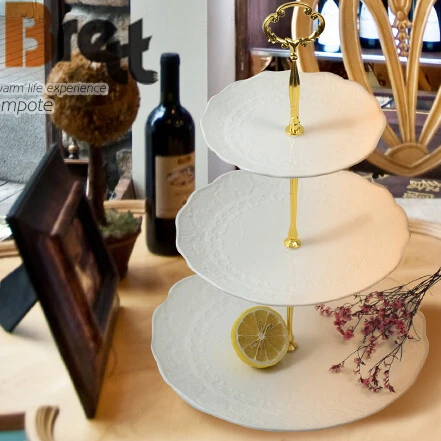 Tiered Round Wedding Cake Plate Serving Stand 2 Tier 3 Tier Ceramic 1