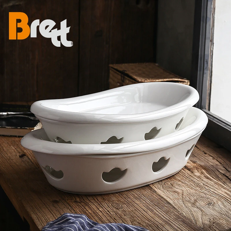 Italian Ceramic Self Heating Pan Flower Soup Pot With Candle Stove For Restaurant 1