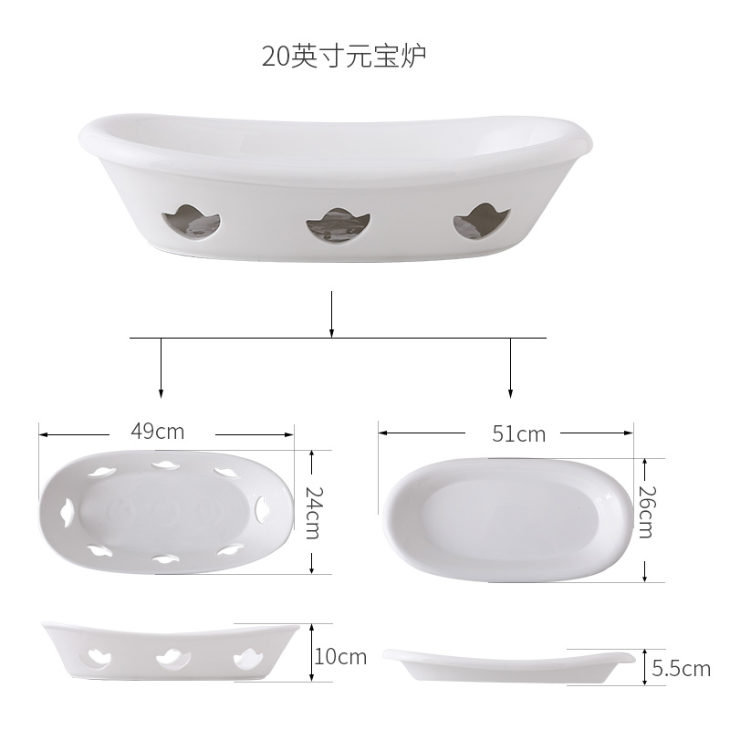 Italienische Keramik -Selbstheizung Blumenuppen -Topf mit Kerzenherd für Restaurant 16