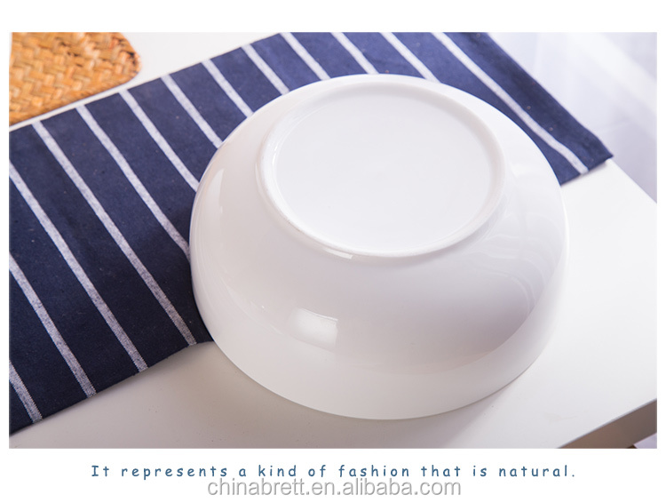 Grote keramische serveerscholenkommen witte mengkom met deksel 26