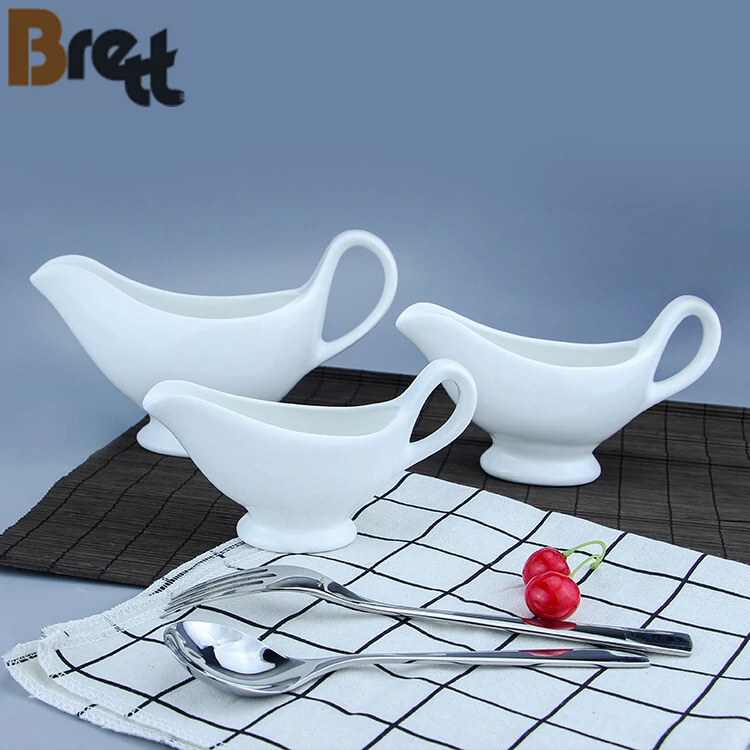 Restaurant de l'hôtel White Ceramic Sauce Dish 1