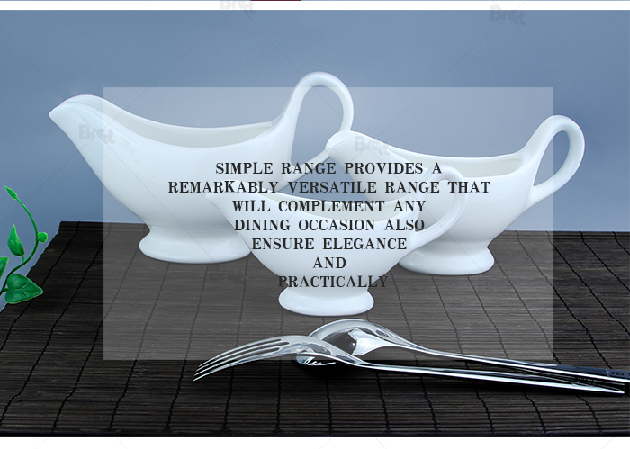 Szálloda étterem fehér kerámia szósz edény személyre szabott mártás csónak 22