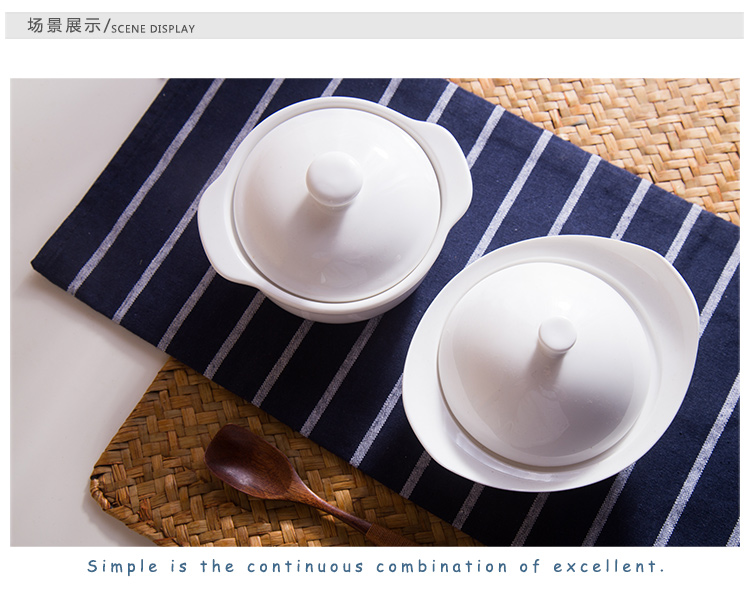 Chinabrett - nagykereskedelmi vacsorare fehér kerámia leves tureen fedélfehér porcelán étkészletekkel 18