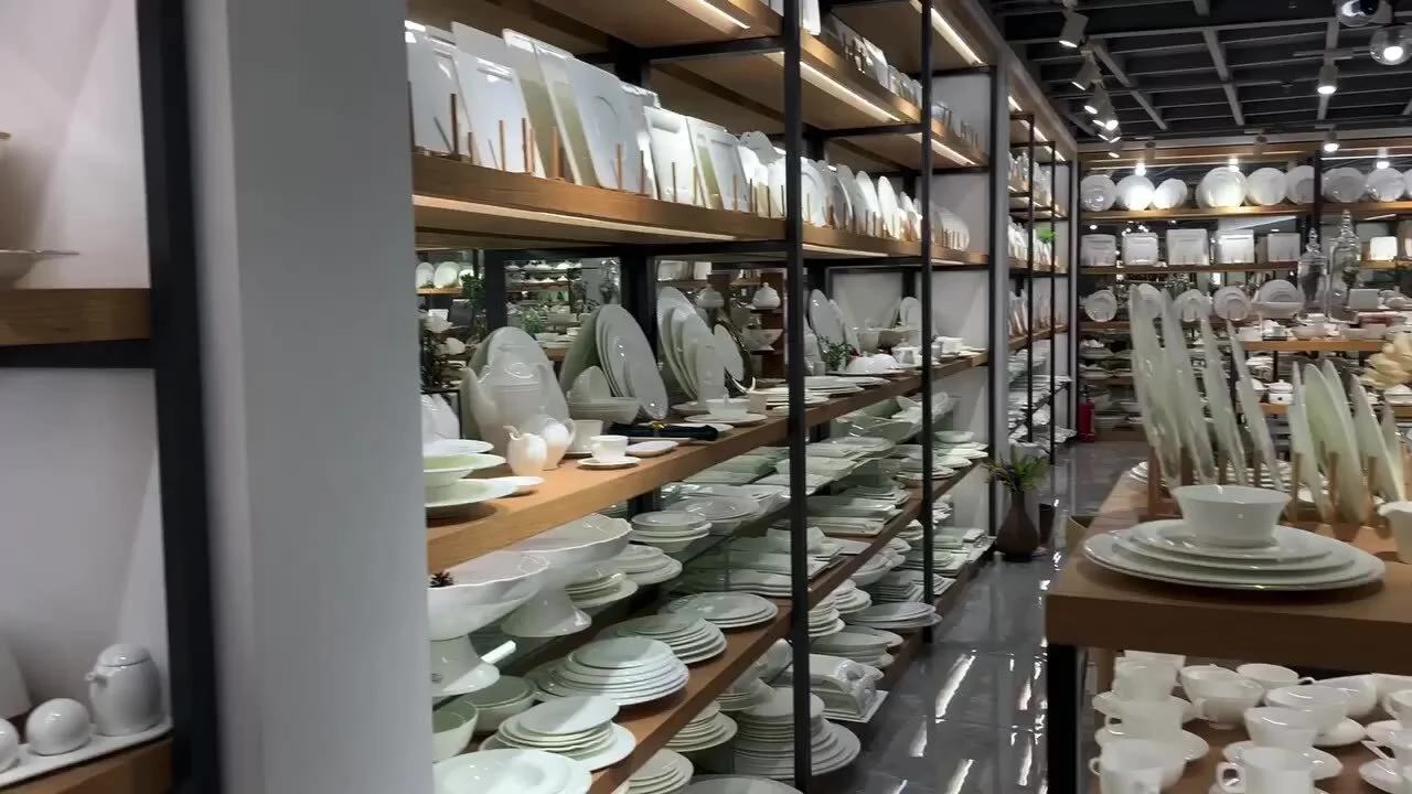 Hospitality Pure White Ceramic Hotel Restaurant Korean Style Salad Bowl 1