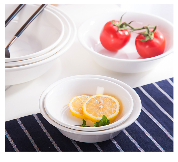 Gastamo pura blanka ceramika hotela restoracio korea stilo salata bovlo 10