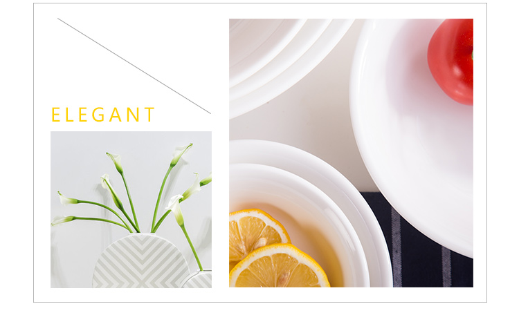 Gastamo pura blanka ceramika hotela restoracio korea stilo salata bovlo 16