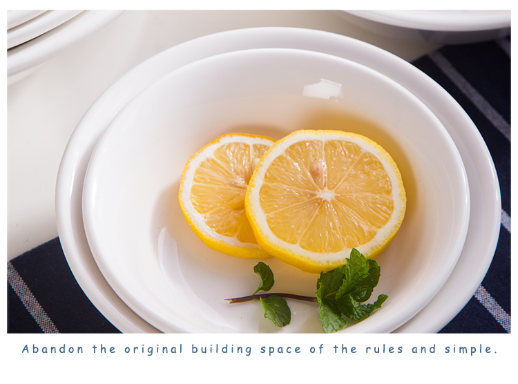 Gastamo pura blanka ceramika hotela restoracio korea stilo salata bovlo 26