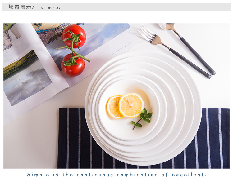 Gastamo pura blanka ceramika hotela restoracio korea stilo salata bovlo 22