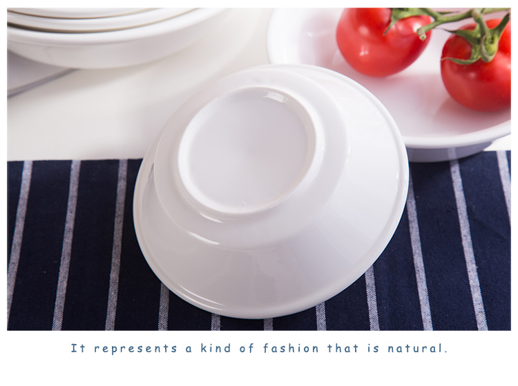 Gastamo pura blanka ceramika hotela restoracio korea stilo salata bovlo 28
