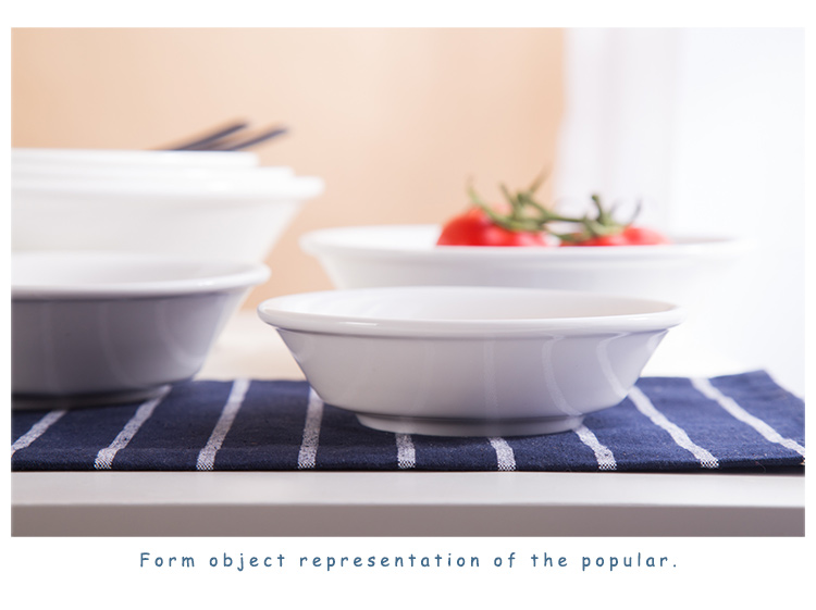 Gastamo pura blanka ceramika hotela restoracio korea stilo salata bovlo 24