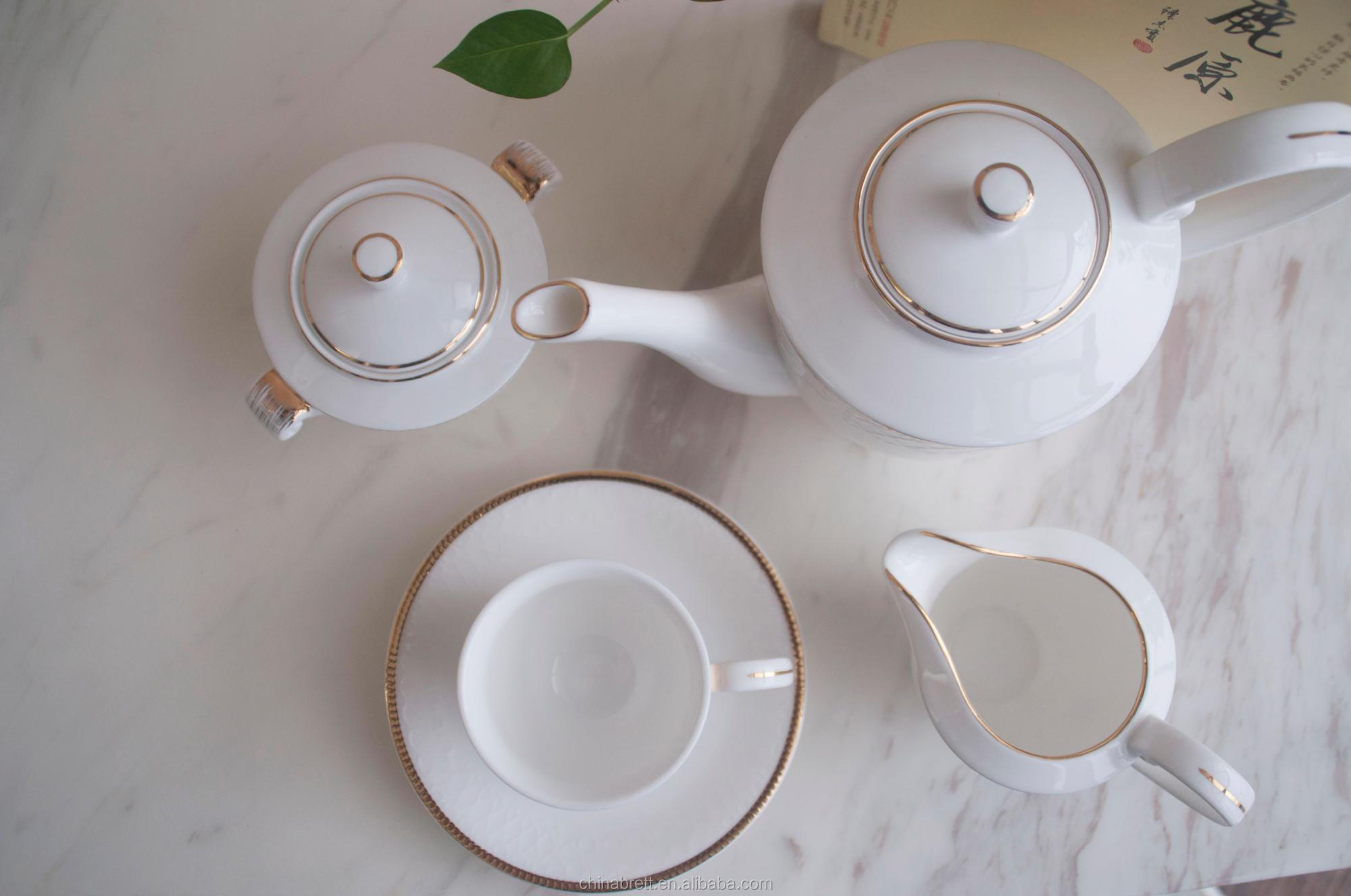 Чинабретт - Итальянский антикварный золотой ободок кофейная чашка и блюдца, установив керамическую кофейную чашку и кружку 15