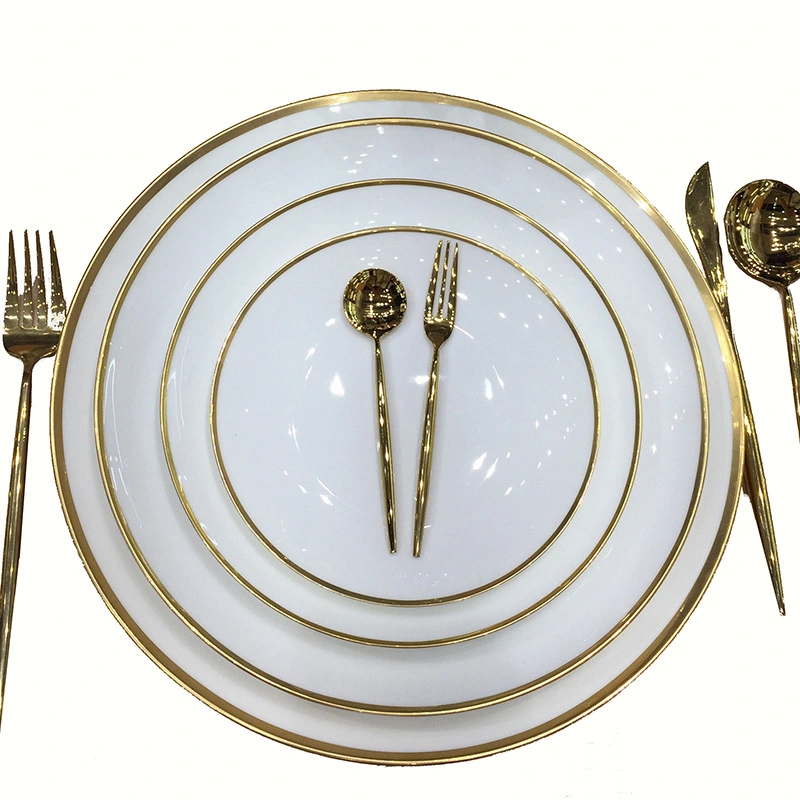 ແບບ Ceramic Ceramic Ceramic Ceramic Ceramate Gold Cairaugh ຮ້ານອາຫານເຄື່ອງທີ່ຮ້ານອາຫານ Nordic Steak Steak Plate 1