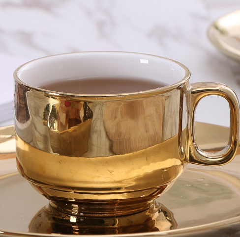 European Style Black Ceramic Dinner Plate Gold Rim Nordic Restaurant Plates Steak Plate Color porcelain dinenrware 12