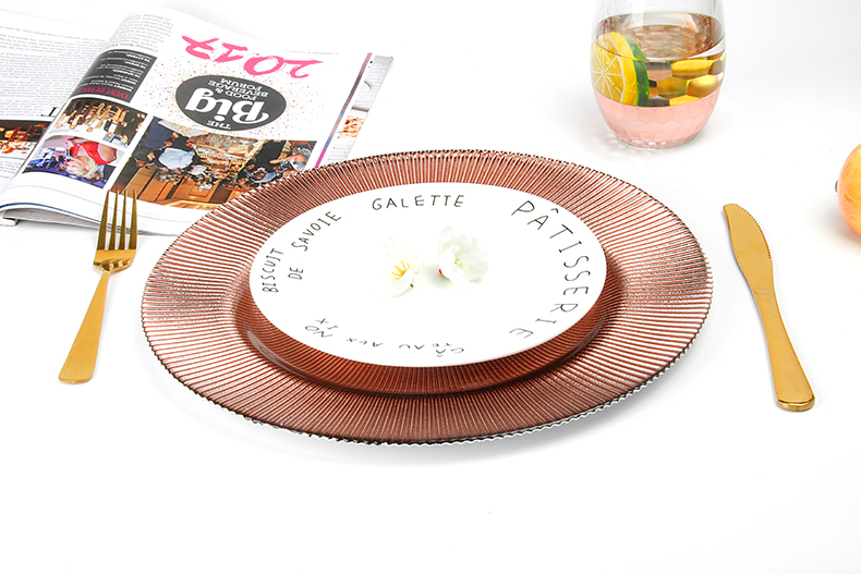 Guangzhou tableware accessories round corn bran table mat woven charger plates