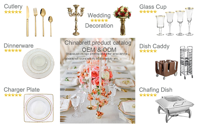 Guangzhou Shenzhen Tableware Part Vitrum Custodes cum Aurum Baced Edge 8