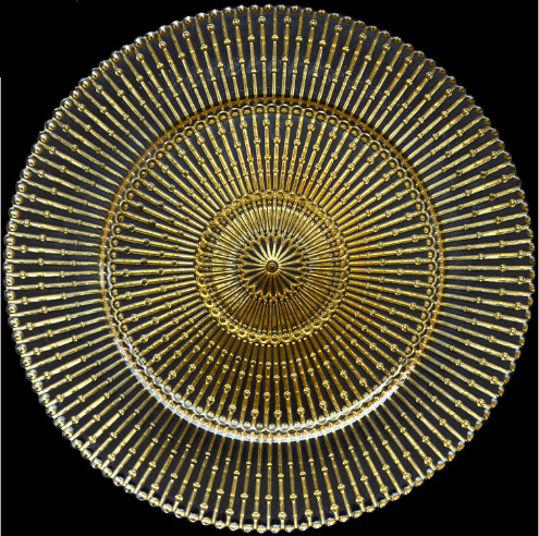 Guangzhou Shenzhen Tableware Part Vitrum Custodes cum Aurum Baced Edge 12