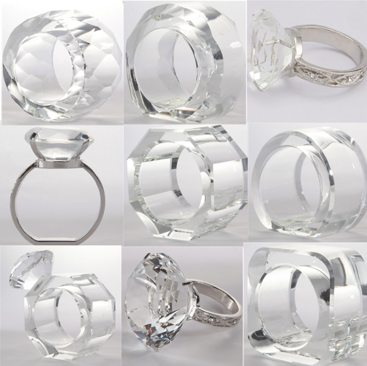 Hotel restaurant banquet gold silver plated napkin rings for weddings 7