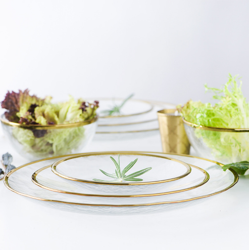 Chinabrett - European style Nigrum Ceramic Prandium Plate Aurum Rim VIII X Nordic Plates CARNIS laminam speculum patina laminam1 14