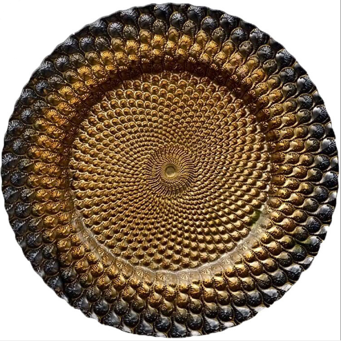 गुआंगज़ौ शेन्ज़ेन टेबलवेयर क्लियर ग्लास चार्जर्स गोल्ड बीडेड एज के साथ1 13