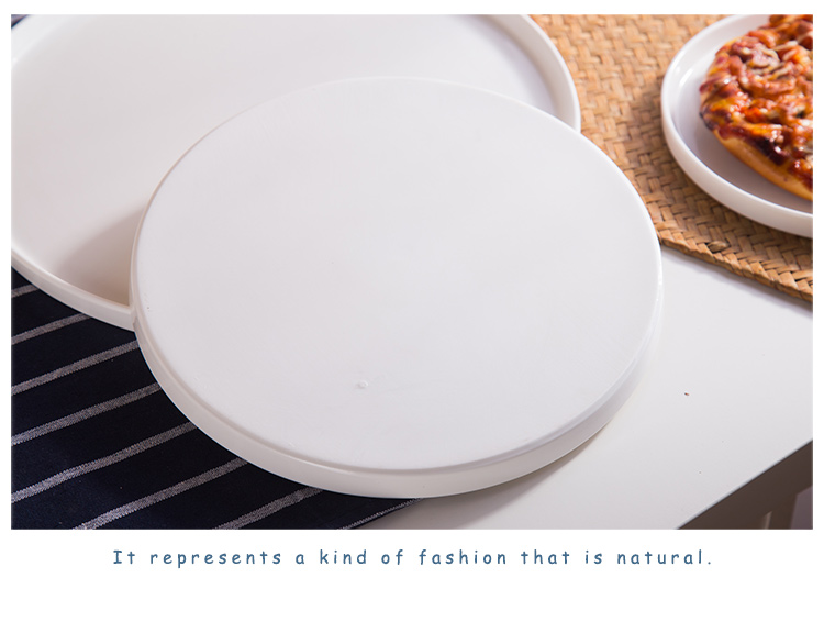 Chinabrett - plata fajna porcelana 12 cola pizza plato ceramikaj platoj pladoj blankaj porcelanaj vespermanĝoj 21