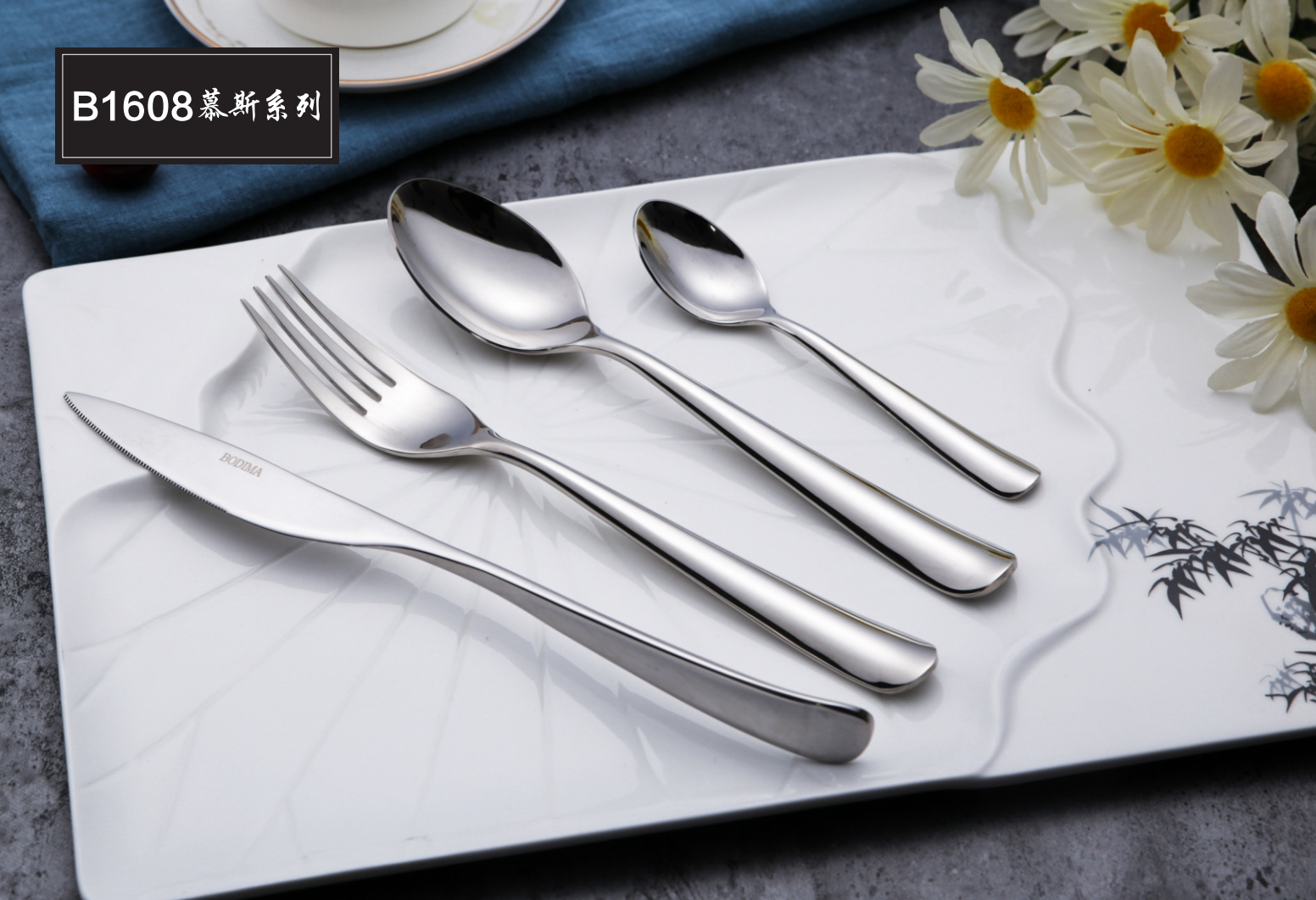 Italská příborová velkoobchodní lžíce sada královské nerezové sada příborů 6