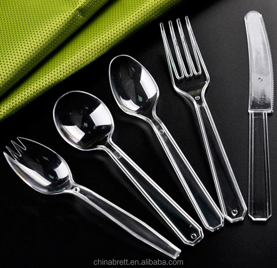 Plasta platware aro disponebla tranĉaĵoj guangzhou 5