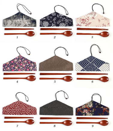 Chinabrett - japana stilo platware bambuaj tukoj kun saketoj vojaĝaj plasikaj/bambuaj tukoj 10