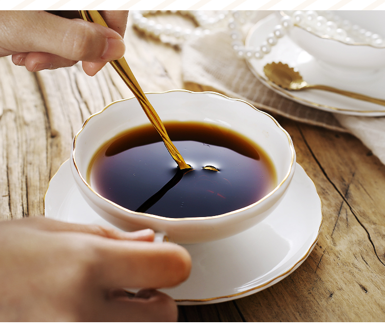 Chinabrett - кофейная чашка и блюдца с золотым краем ручной работы высококачественной подарочной коробки с кофейной чашкой и кружкой 14