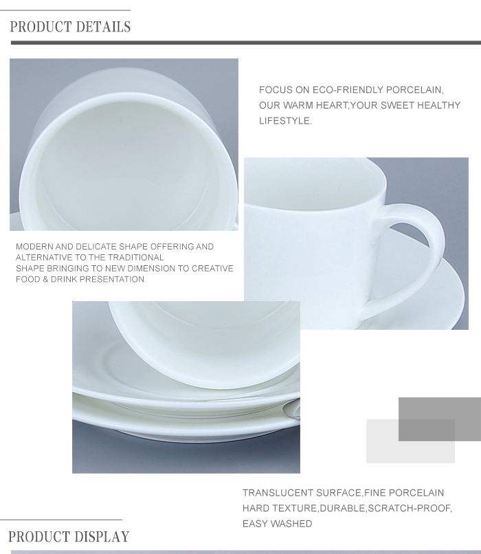 Chinabrett - trinkaĵa blanka 150ml ceramika kafo -teo -taso aranĝis kafan tason kaj tason 17