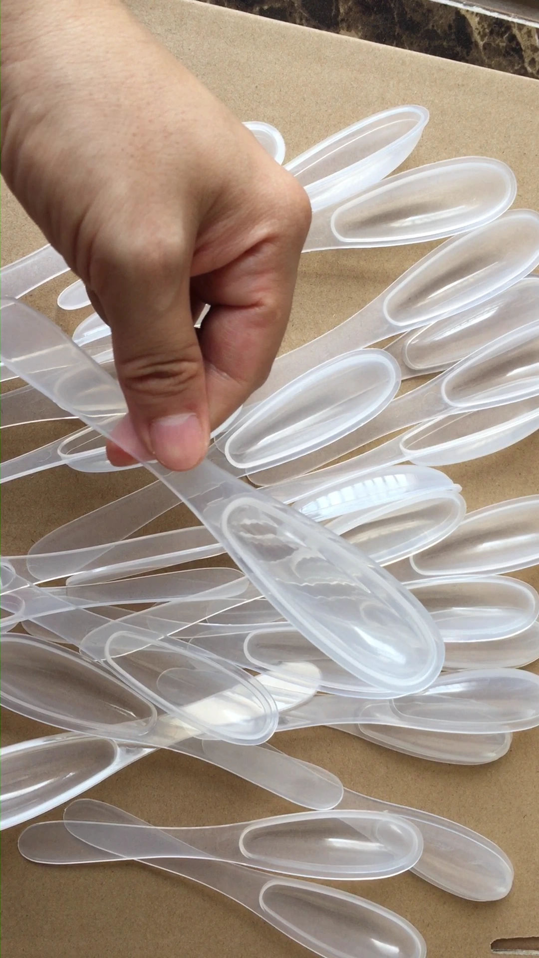 Chinabrett -Chinabrett 12g 15グラム使い捨てスプーンプラスチックプラスチックハニースプーン 1