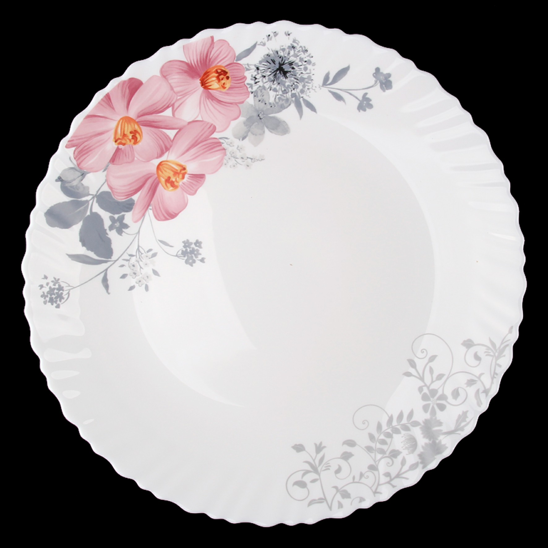 Color Decal Round Opalware Glass Tableware Set Manufacturer 8